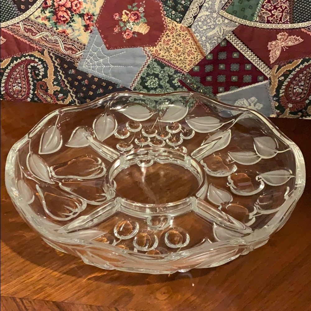 Glass Dividing Service Dish